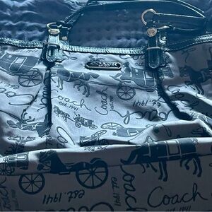 Coach Black and Gray Tote Bag